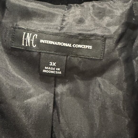 NWT 3xl INC Black Velvet Blazer Party Holiday Work Winter Special Occassion - Picture 4 of 8
